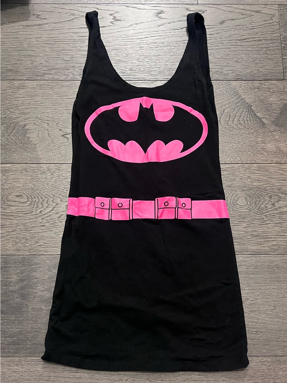 Halloween Batman Women’s Costume Tank Dress with Detachable Cape